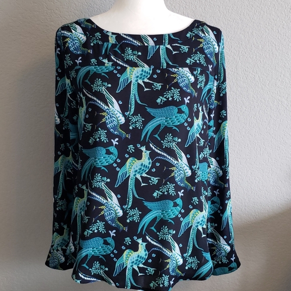 LOFT Tops - LOFT Pheasant Print Top